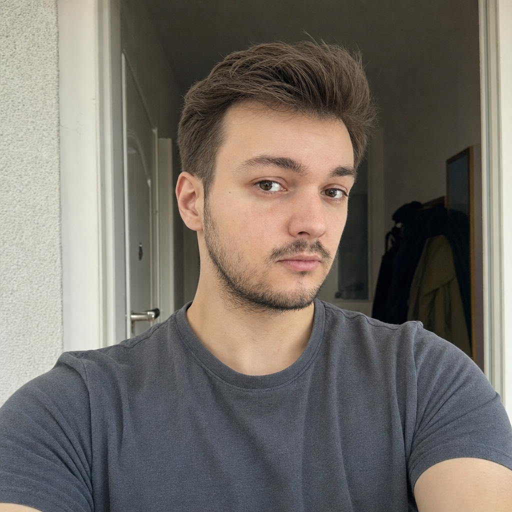 AI render účesu Quiff na fotce uživatele, shoda 89 % s tvarem obličeje